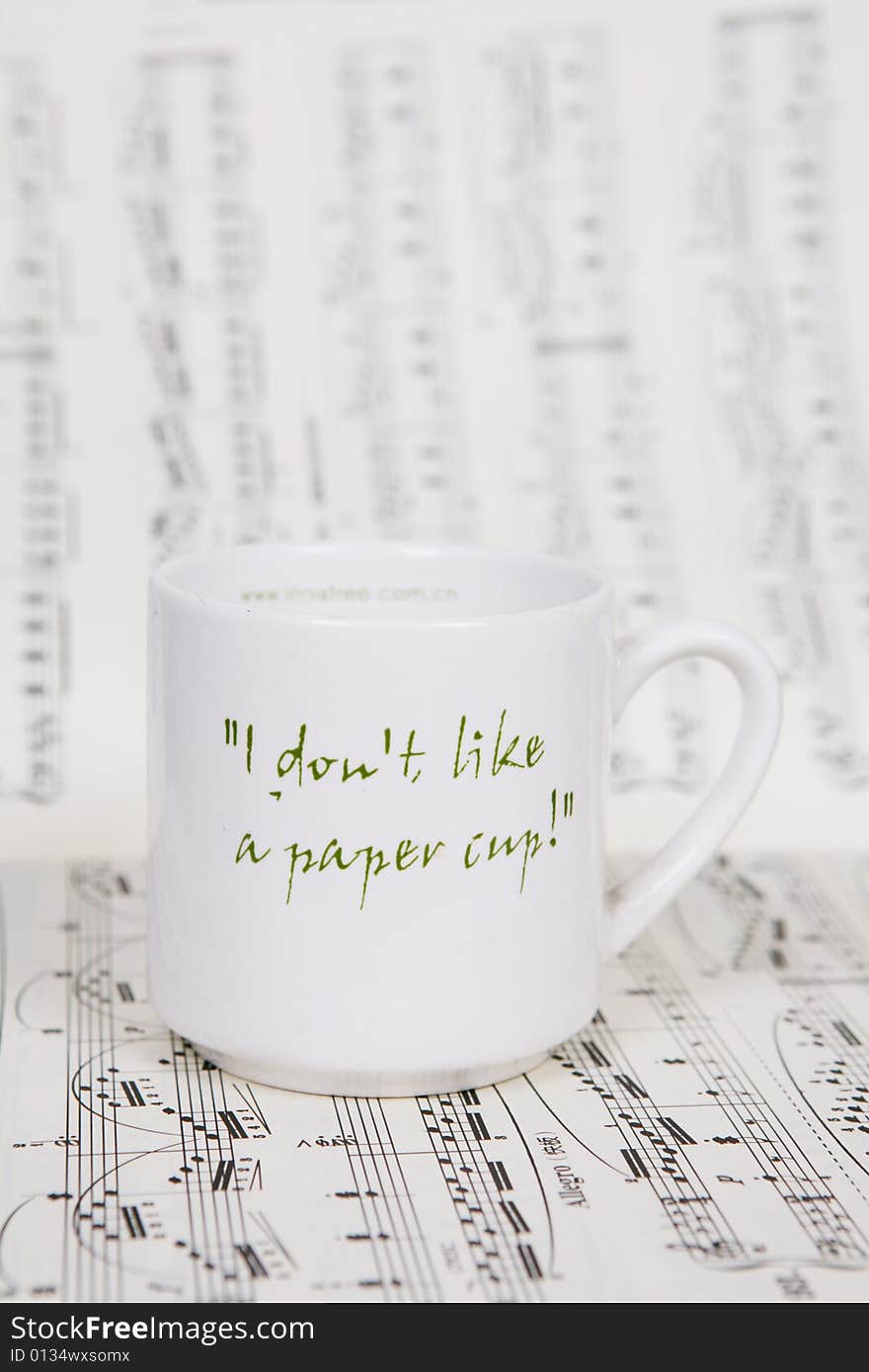 Cup Of Coffee On Music Score