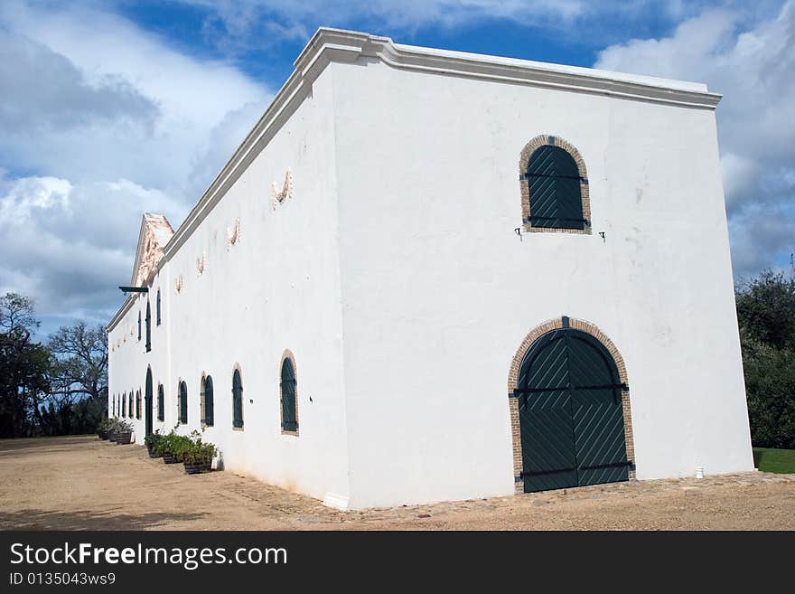 A typical wine estate just behind the table mountain of cape town. this is an historical museum. A typical wine estate just behind the table mountain of cape town. this is an historical museum