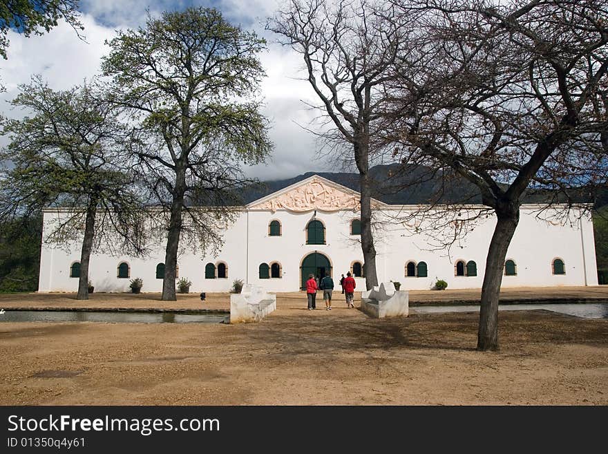 A typical wine estate just behind the table mountain of cape town. picnic site. A typical wine estate just behind the table mountain of cape town. picnic site