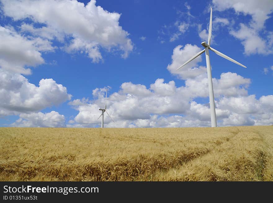 Two wind turbine