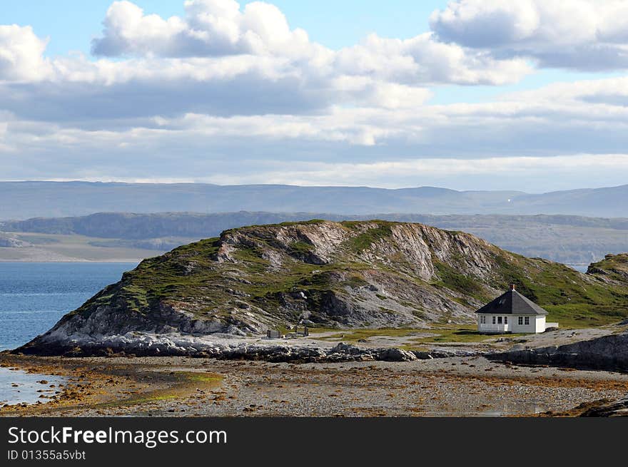 A small home at mountainside