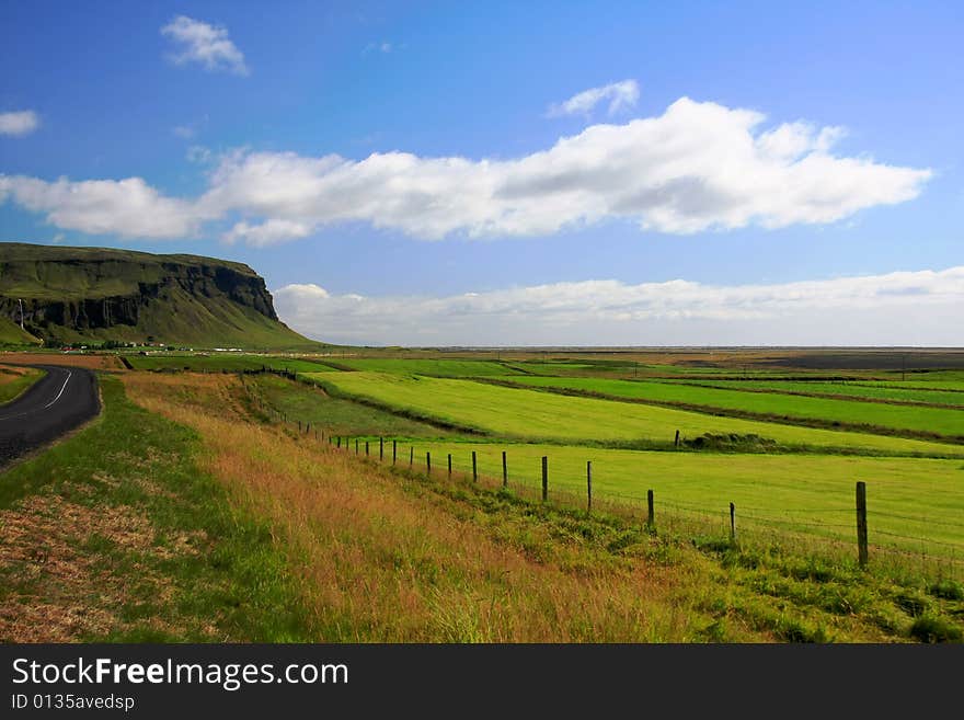 Beautiful country landscape in south east Iceland. Beautiful country landscape in south east Iceland.