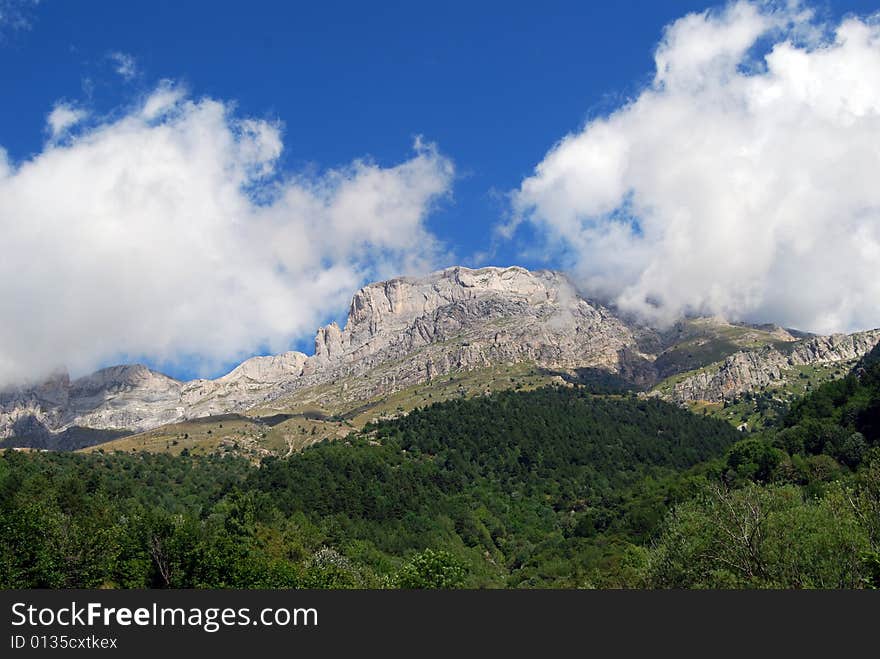 Mongioie mountain in Piedmont, Italy in a sunny day.