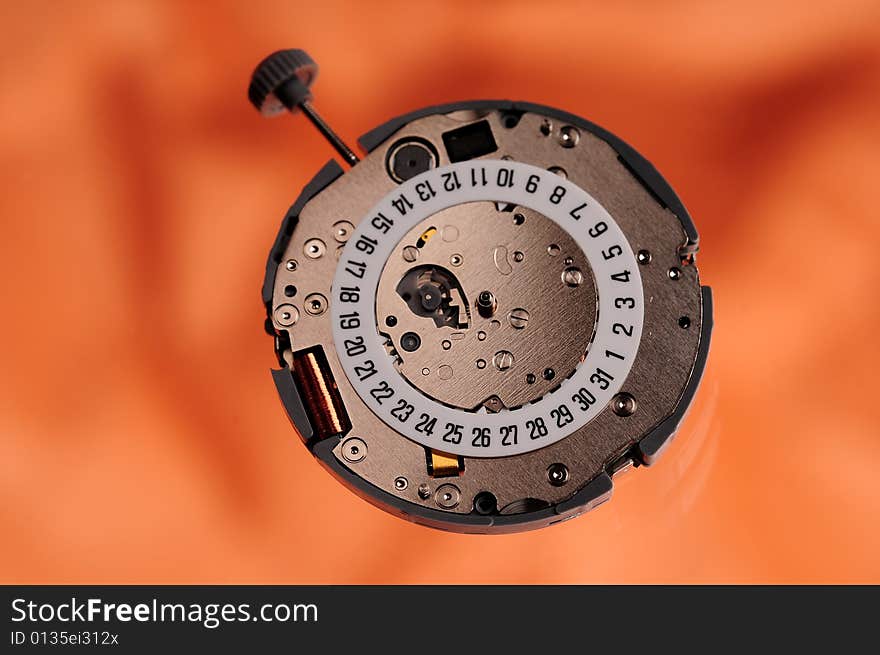 A close up of a watch mechanism