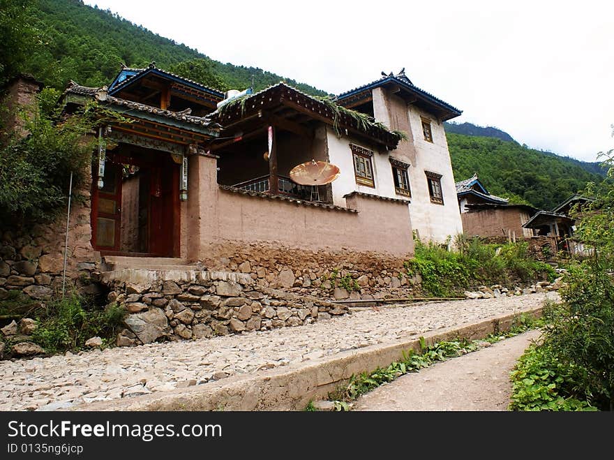 Cottage of the Naxi nationality