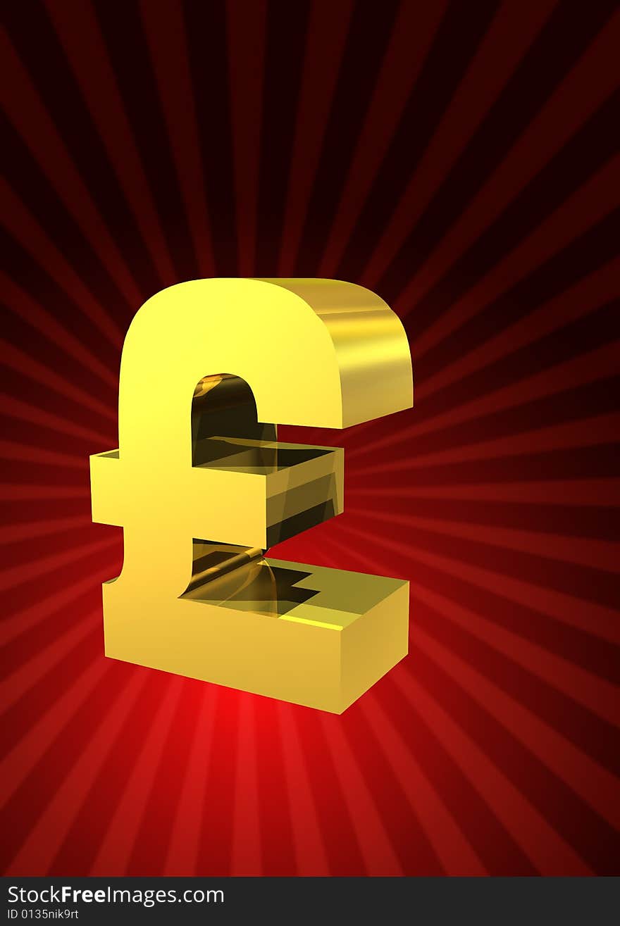 Golden Pound Symbol