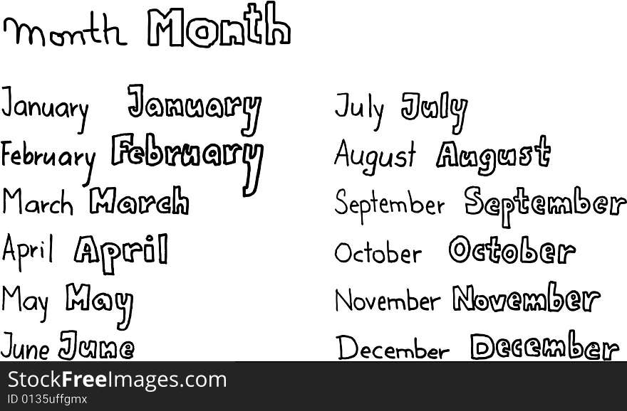 Months of the year