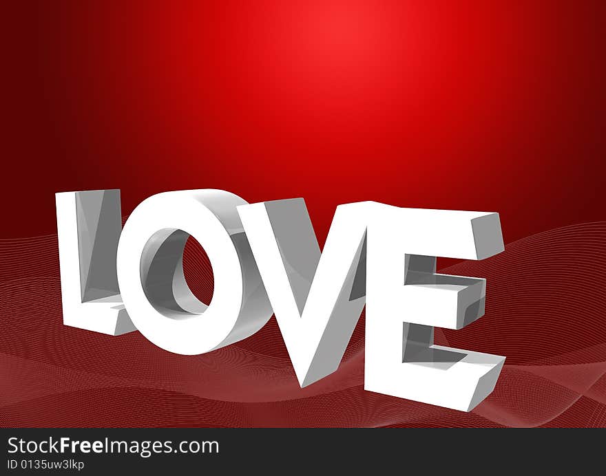 3d love text best use for your greetings and ad works