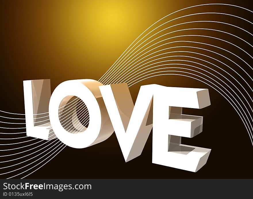 3d love text best use for your greetings and ad works