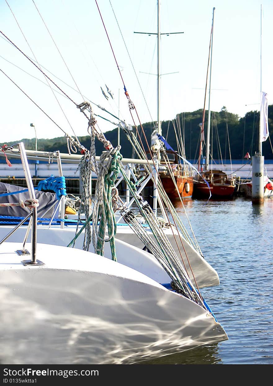 Details of the sailing boats sterns. Details of the sailing boats sterns.