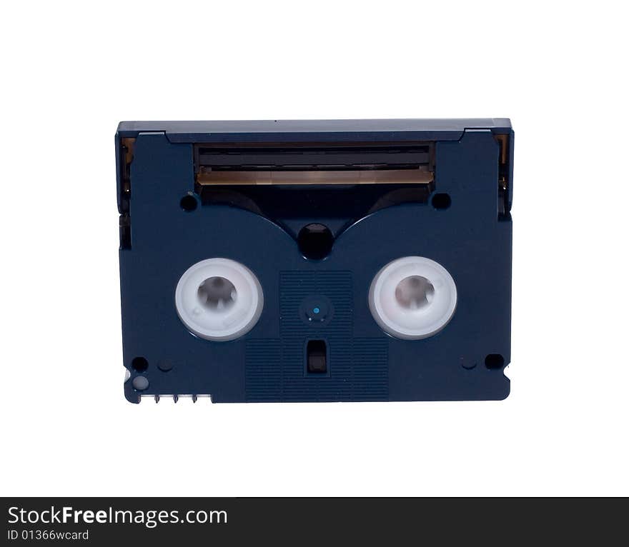 Small video tape on white background