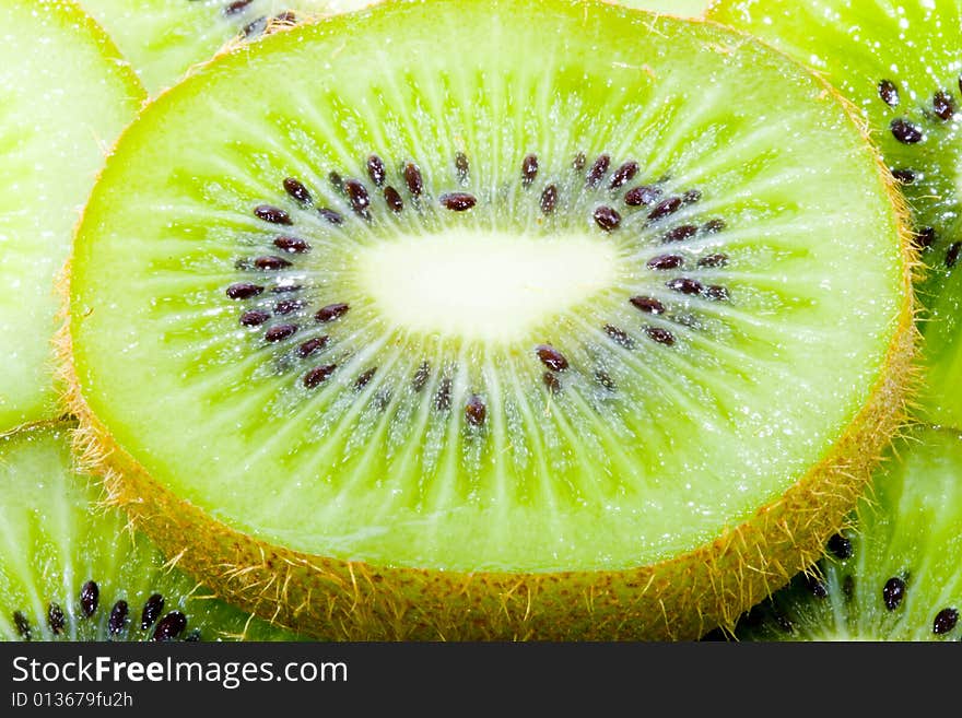 Sliced kiwi - healthy eating - vegetables - close up