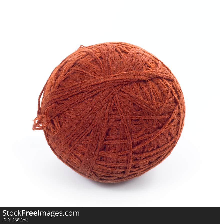 Brown Wool Yarn Skein