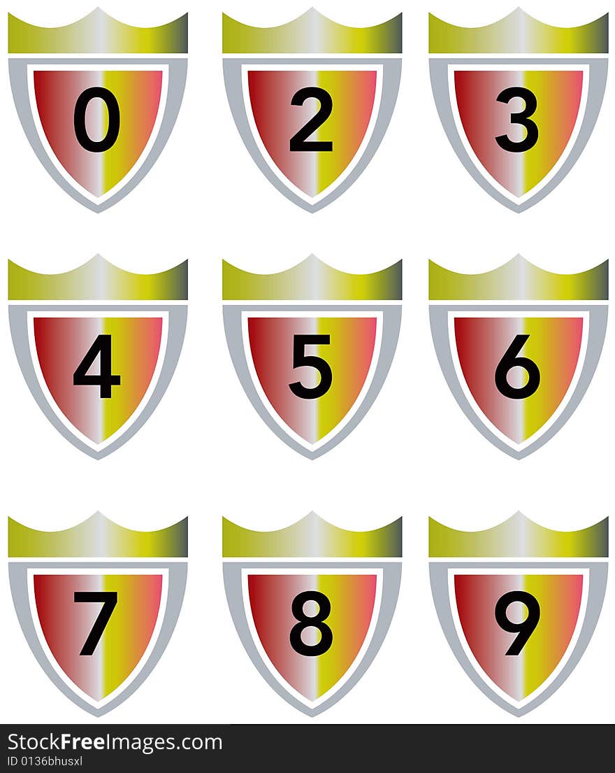 Crest with numbers