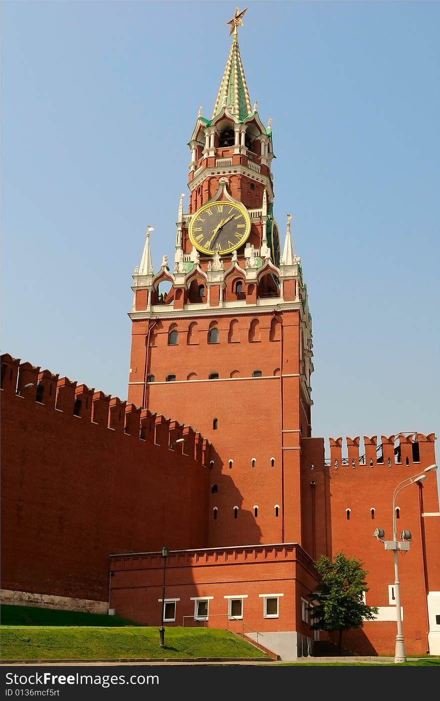 The Spasskaya tower of Kremlin, Moscow. The Spasskaya tower of Kremlin, Moscow