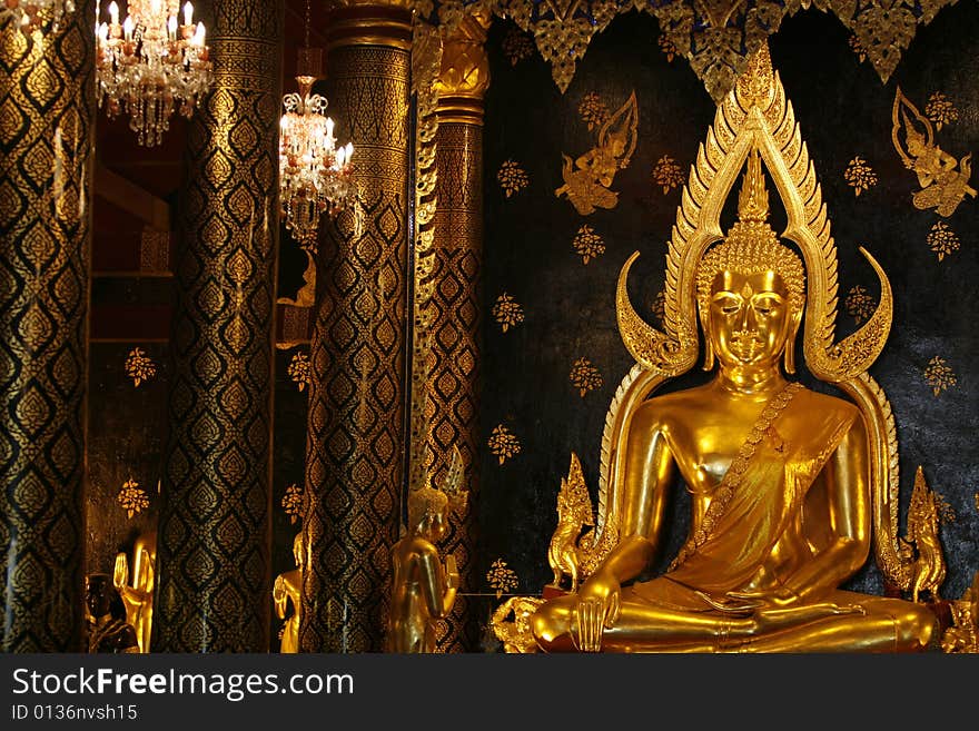 A Buddha picture in Wat at Thailand. A Buddha picture in Wat at Thailand