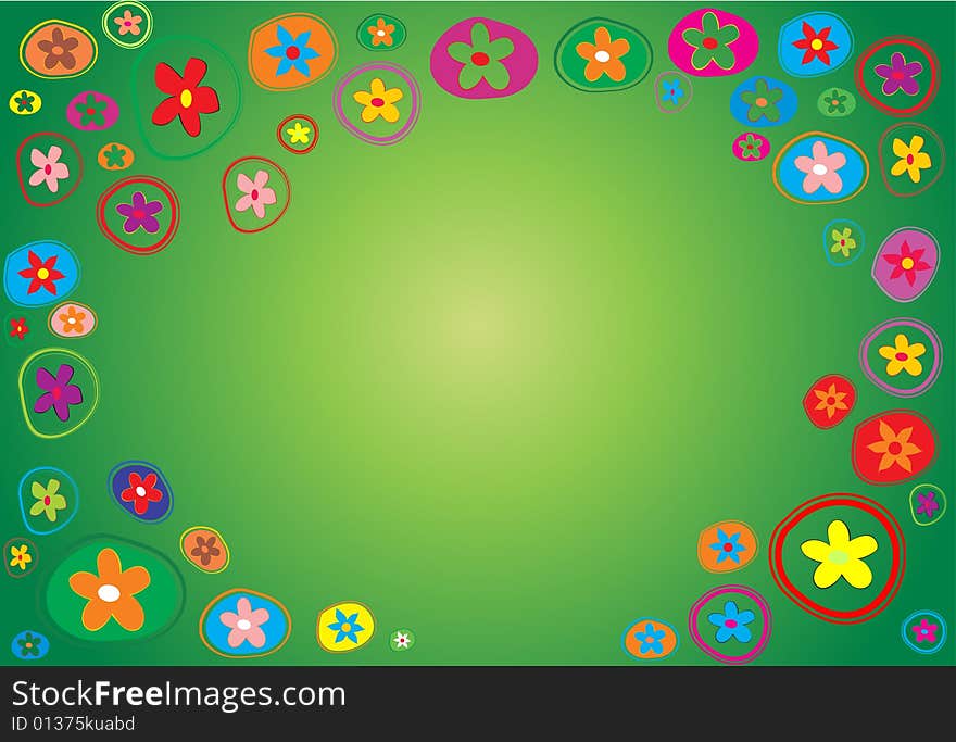 Abstract floral background, vector illustration