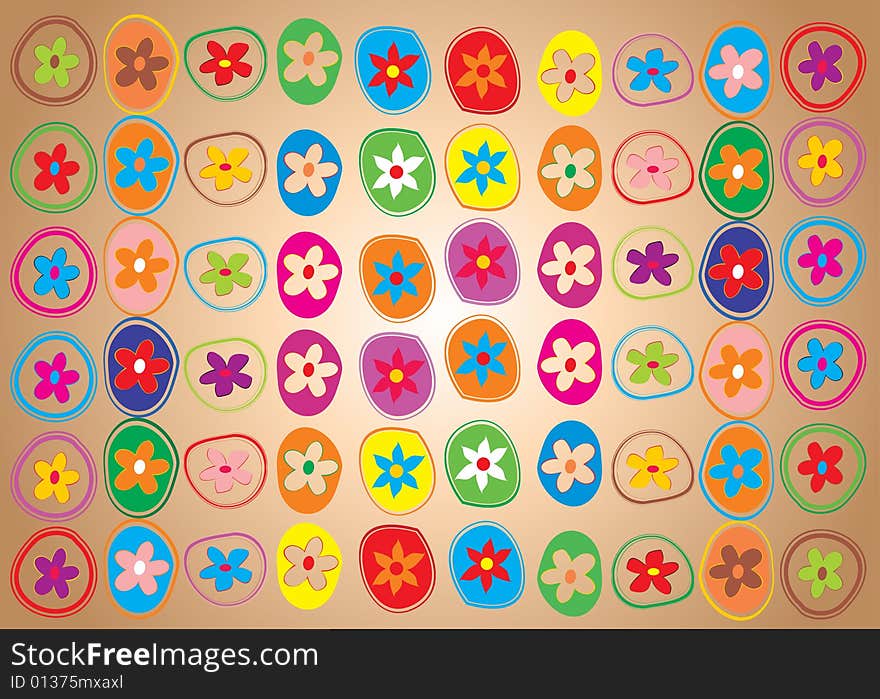 Abstract floral background, vector illustration