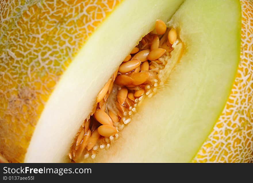 Close up of melon slices