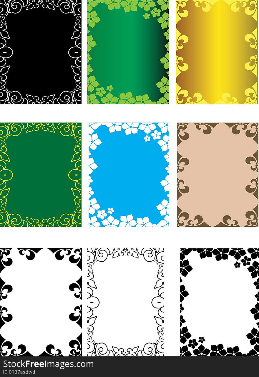 Black,white,green and yellow design ornament