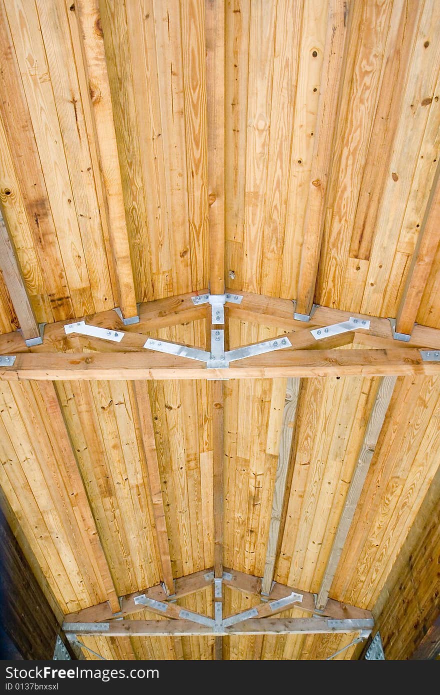 Beam Roof of Wood Bridge