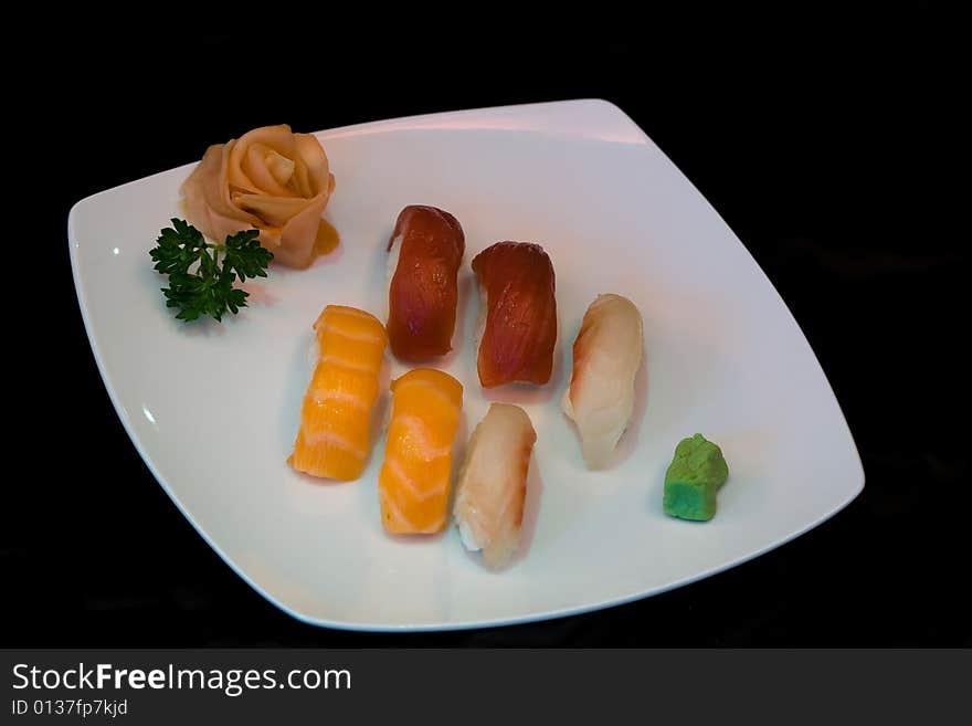 Japan food sushi on plate