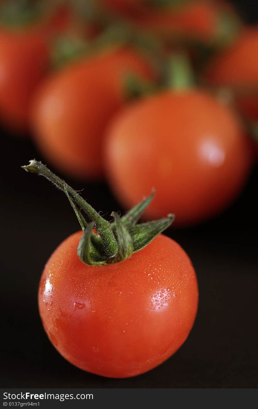 Cherry tomato and depth of field. Cherry tomato and depth of field