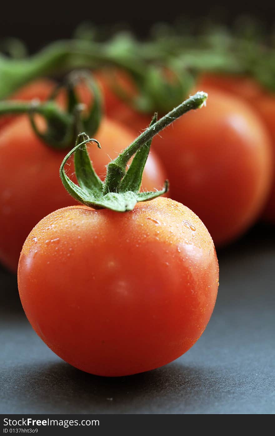 Cherry tomato and depth of field. Cherry tomato and depth of field