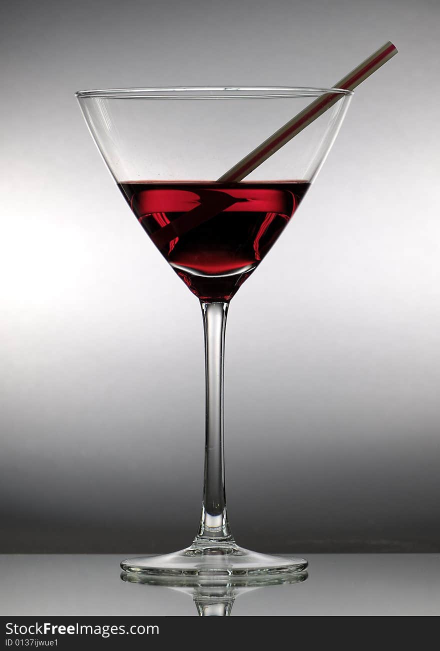 Cocktail On Gray Background