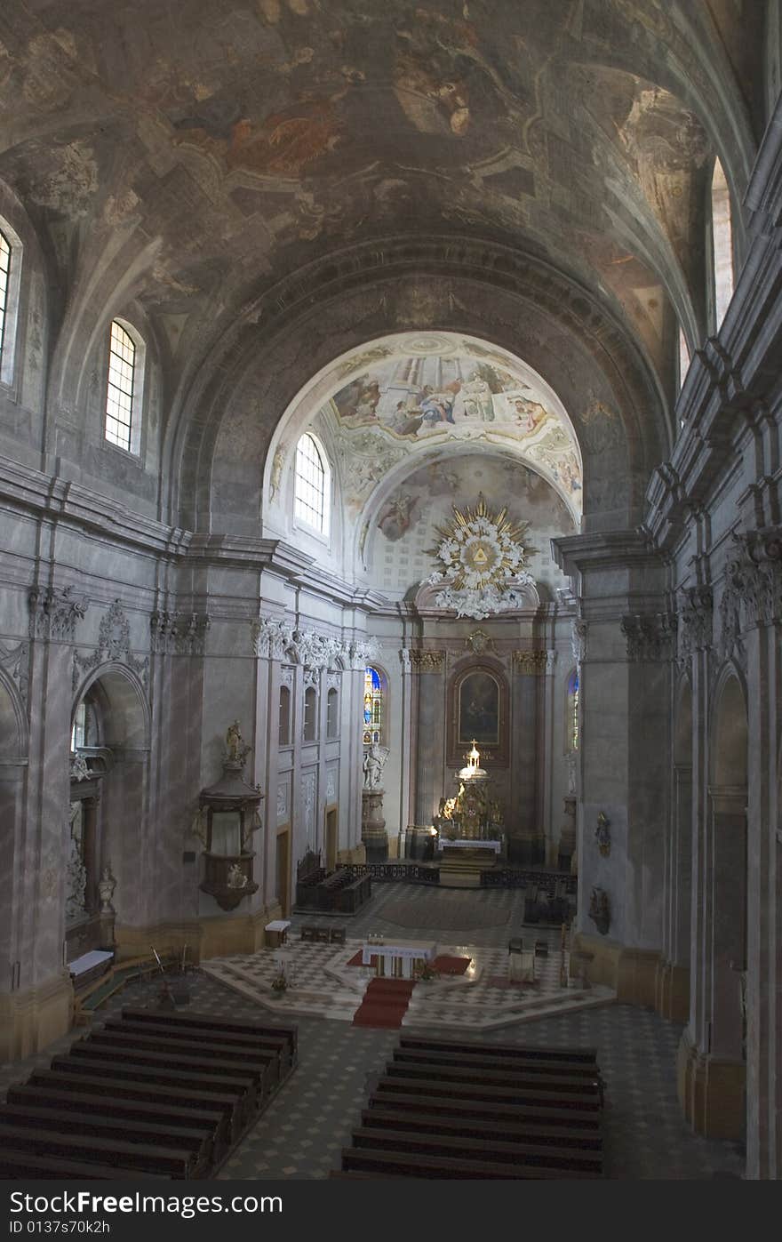 Baroque Interior - Temple Annunciation Day of Šternberk (czech republic)