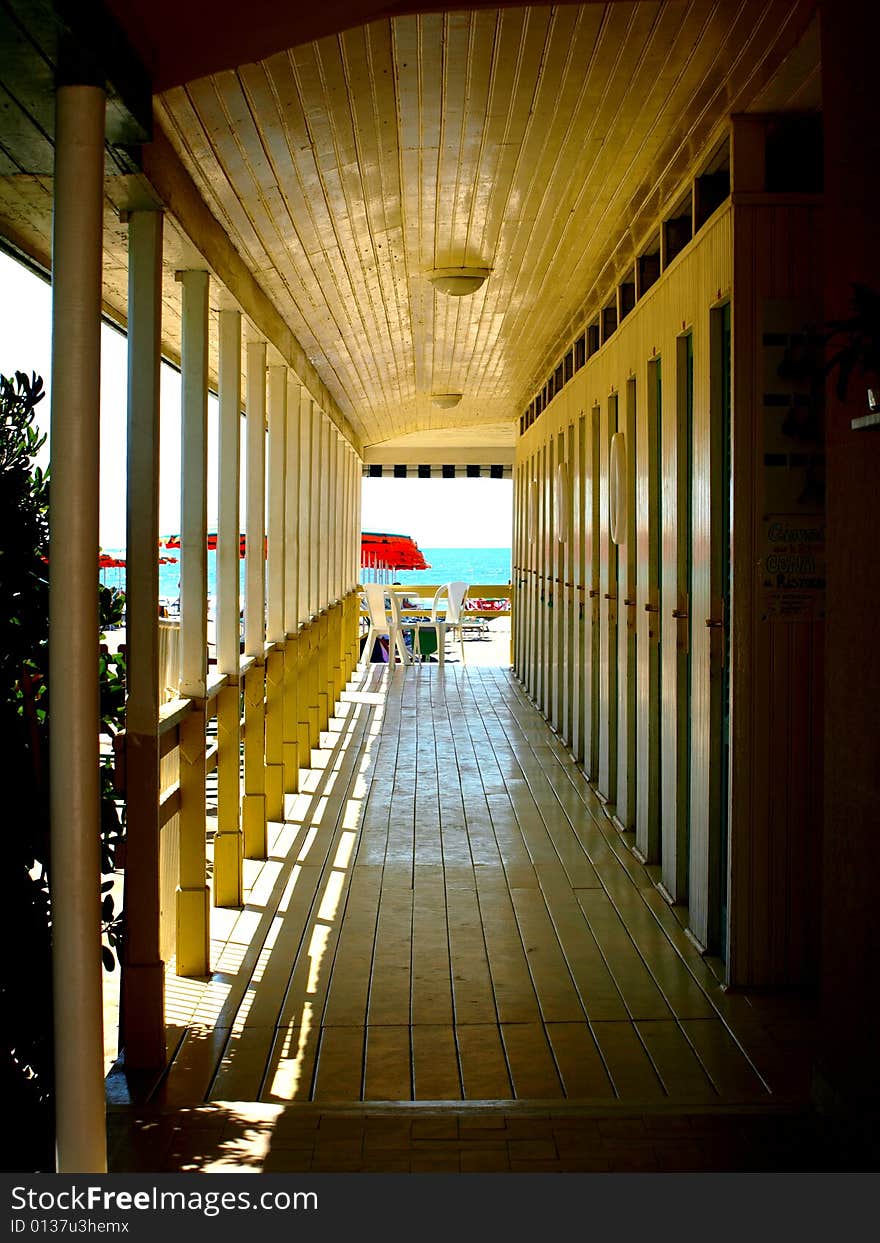 Passageway for the huts