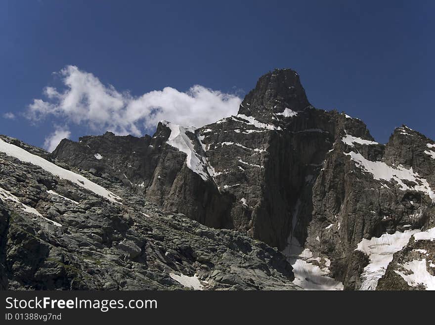 Mount Dalar in Caucasian mountains. Mount Dalar in Caucasian mountains