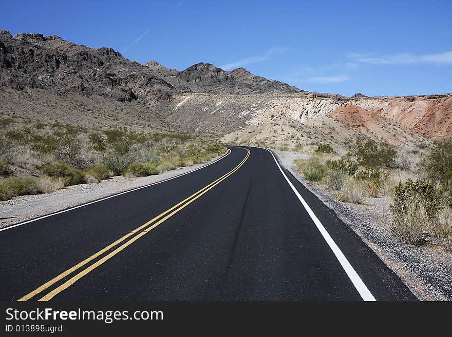 Road through Valley of Fire, Nevada