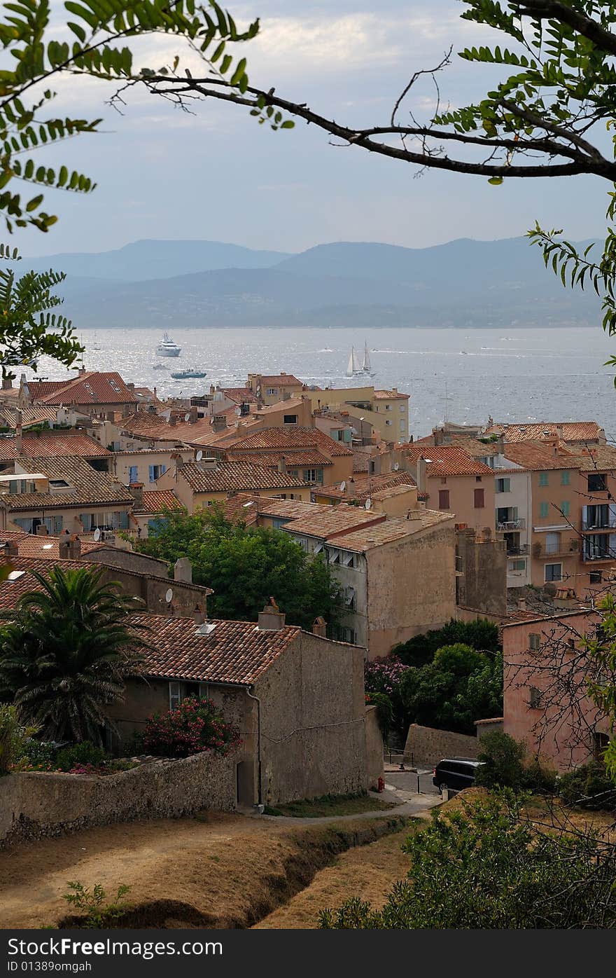 Saint Tropez horizon at summer evening, France