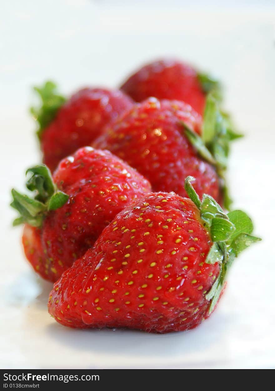 Four strawberries