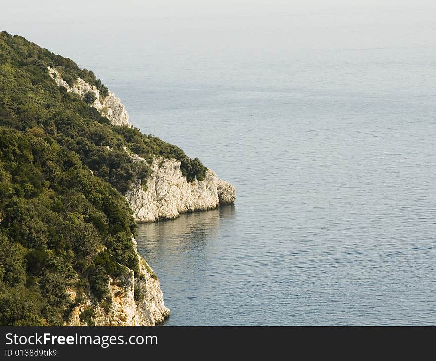 Beautiful rocky beach in Istria - Croatia