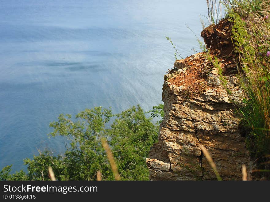 View of the cliffs by the sea