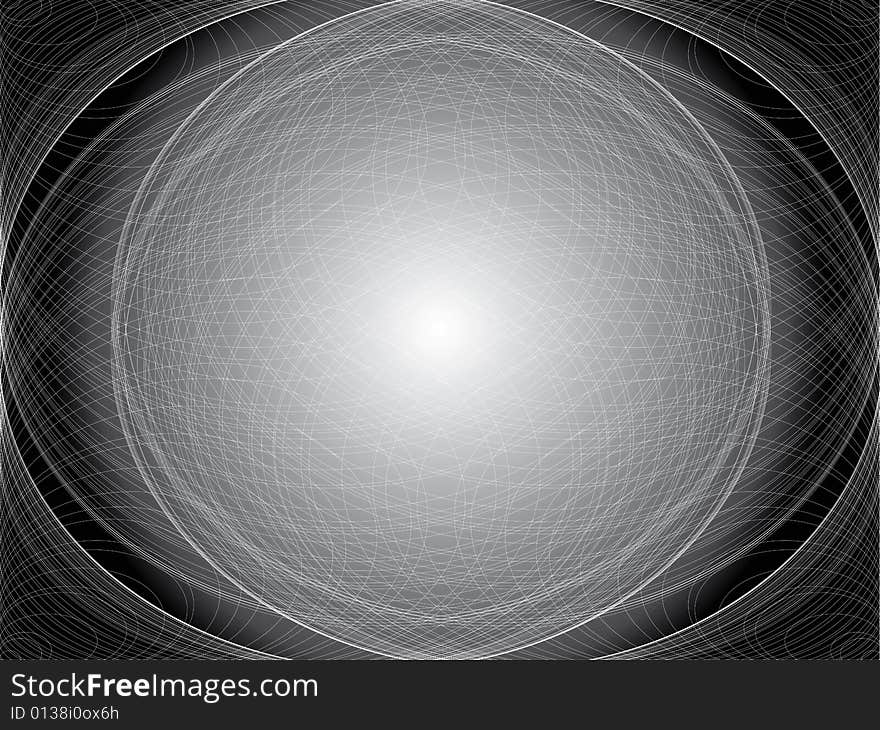 A vector illustration of a orb pattern