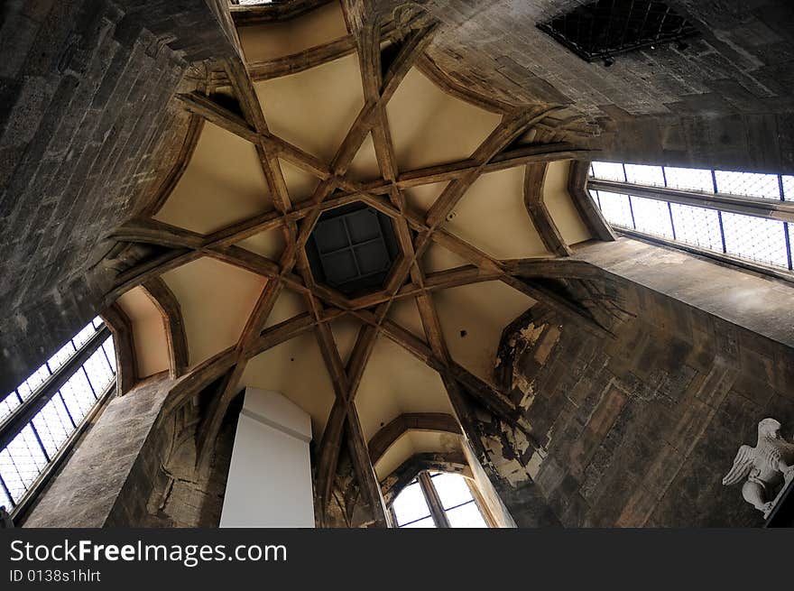 A view inside a beautiful catholic church. A view inside a beautiful catholic church