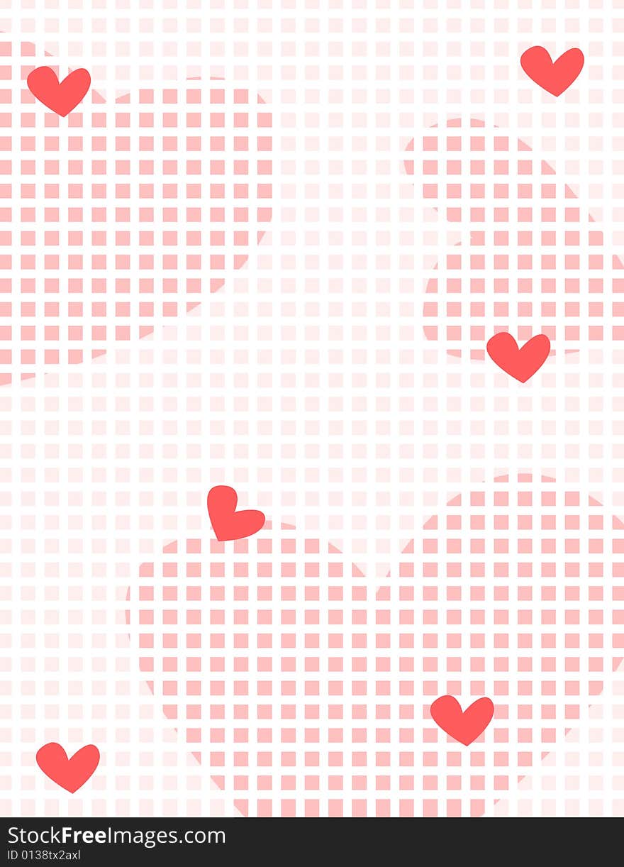 Vector illustration - heart abstract background. Vector illustration - heart abstract background