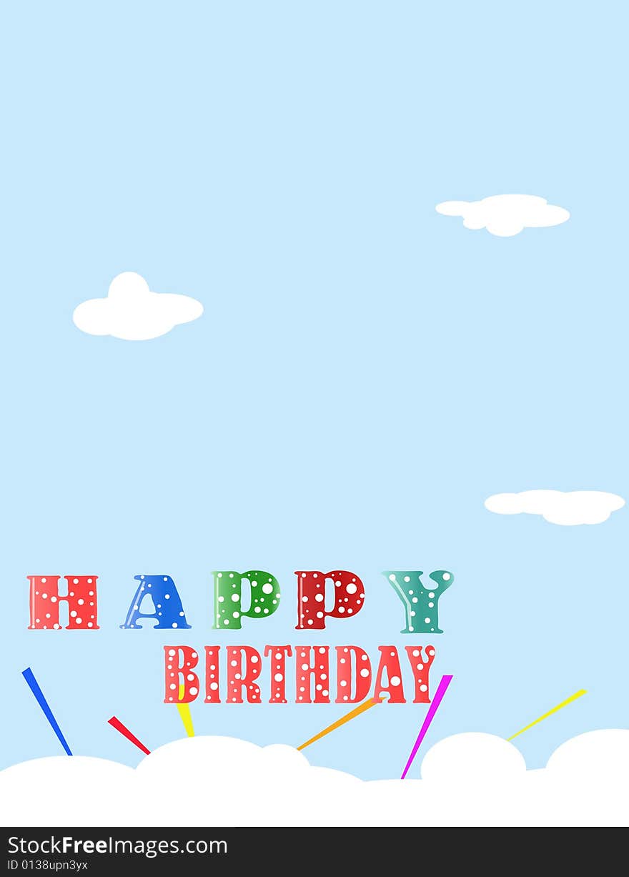 Vector illustration of a birthday card