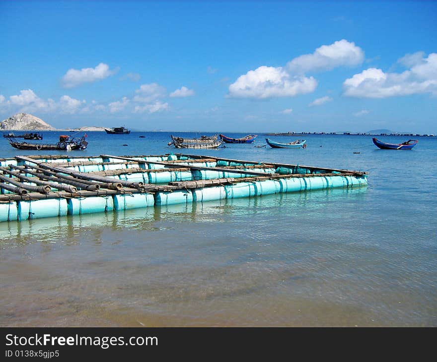 On an island breeding farm corner