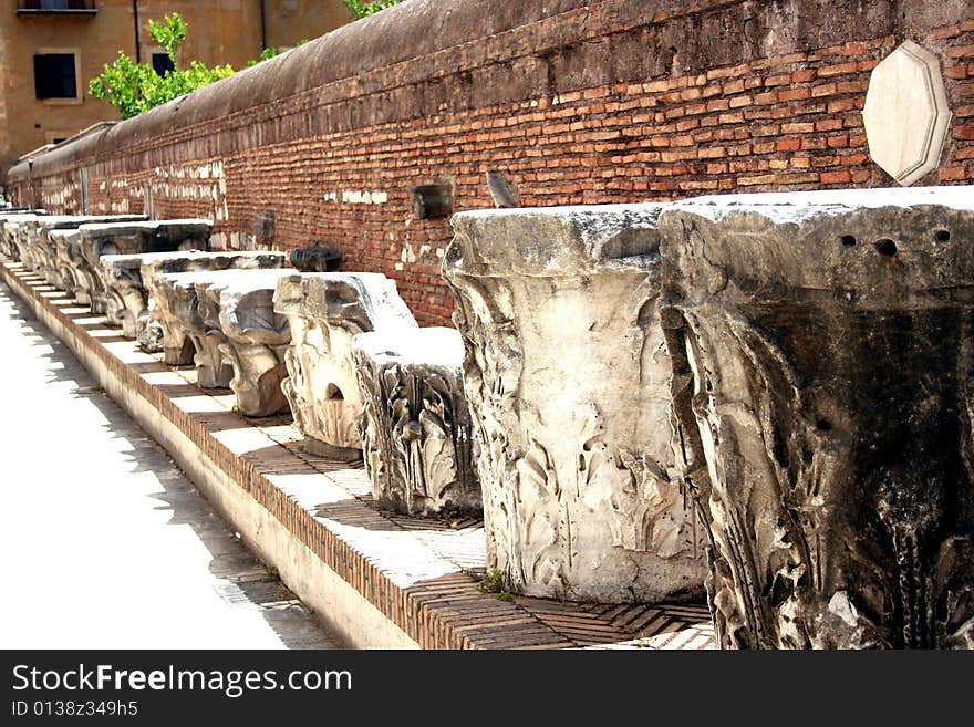 Ruins at a curch in Rome