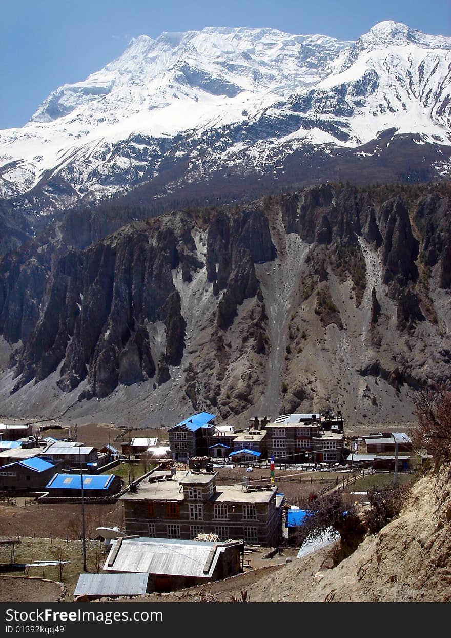 Manang in Himalayas