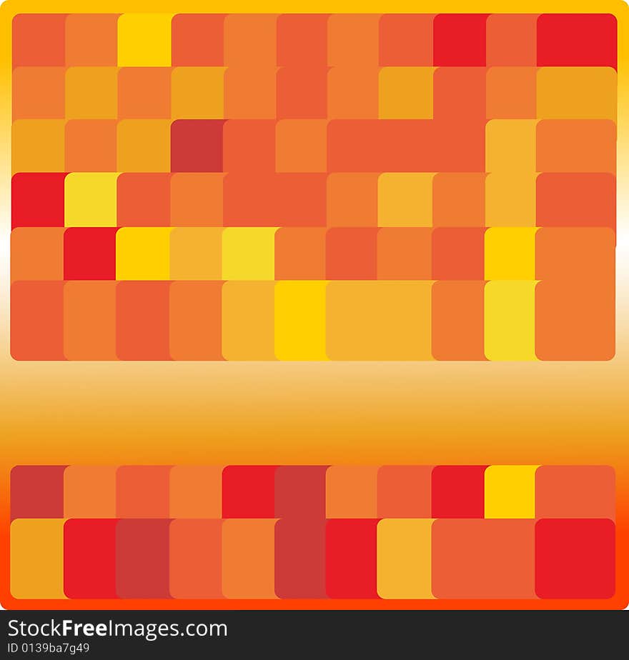 Yellow, orange and red square background