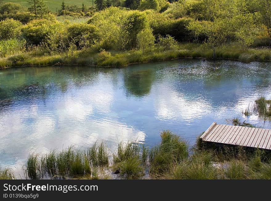 Crystal clear water at the source of the river Sava, near Kranjska gora in Slovenia. Crystal clear water at the source of the river Sava, near Kranjska gora in Slovenia.