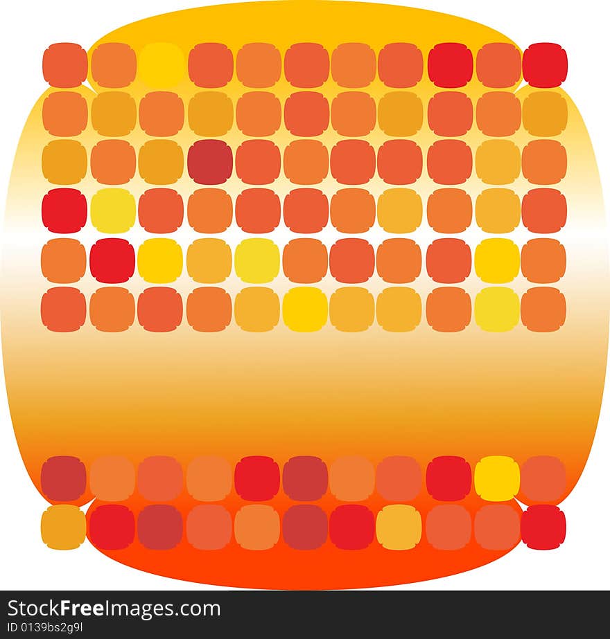 Yellow, orange and red rounds background. Yellow, orange and red rounds background