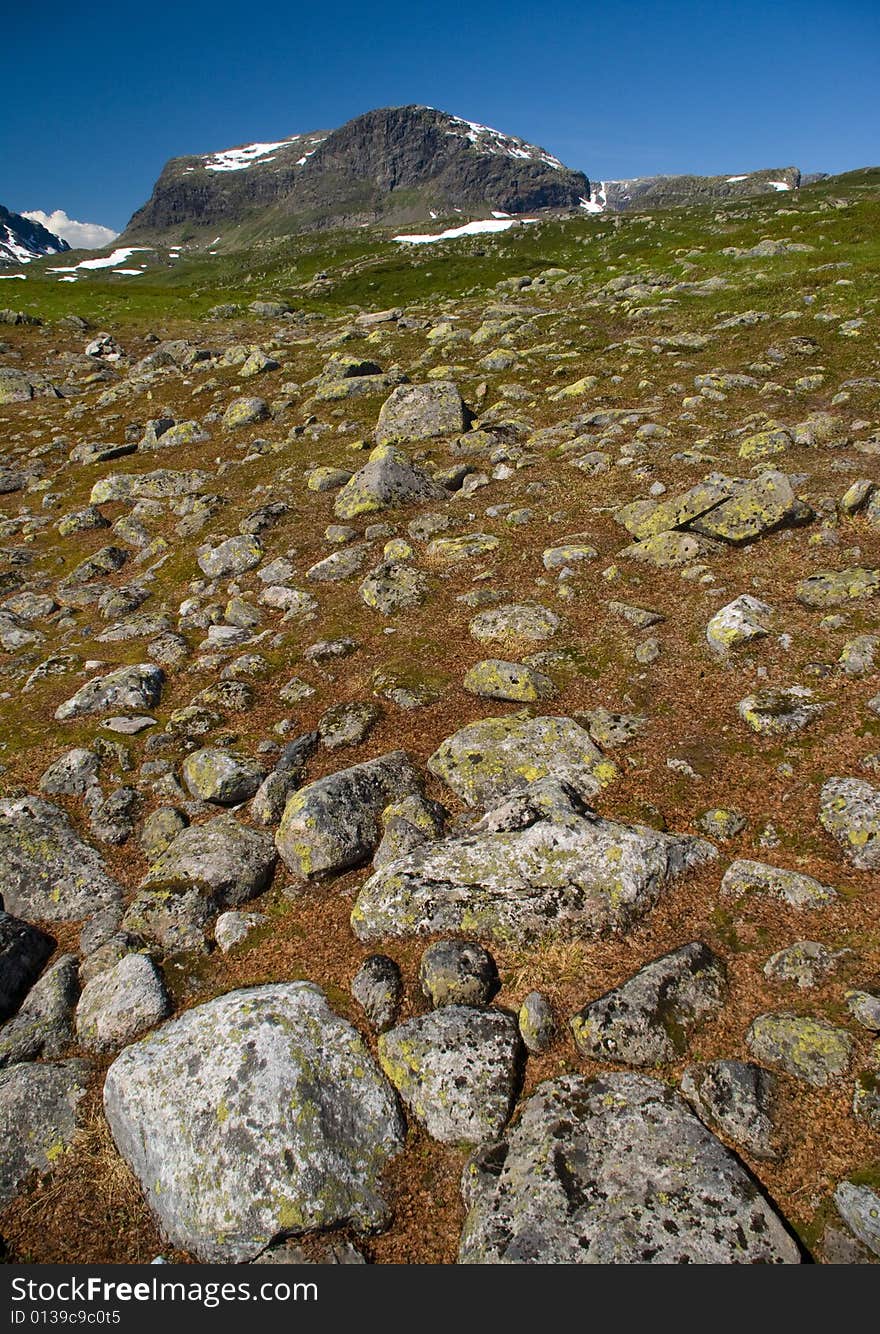 Mountain colors - brown, green, grey and blue