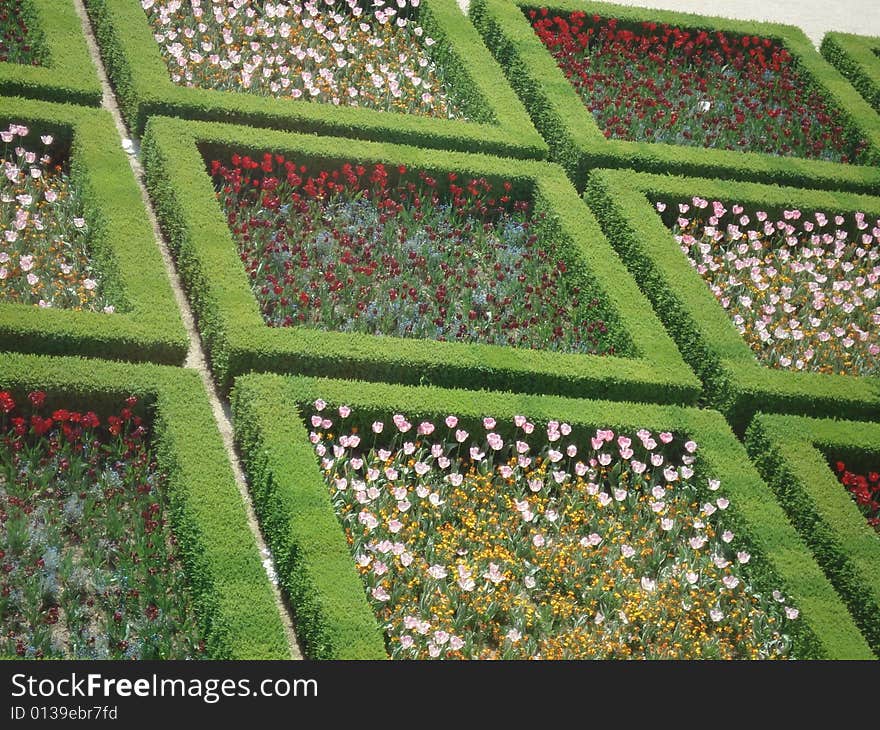 Landscaped gardens in Paris