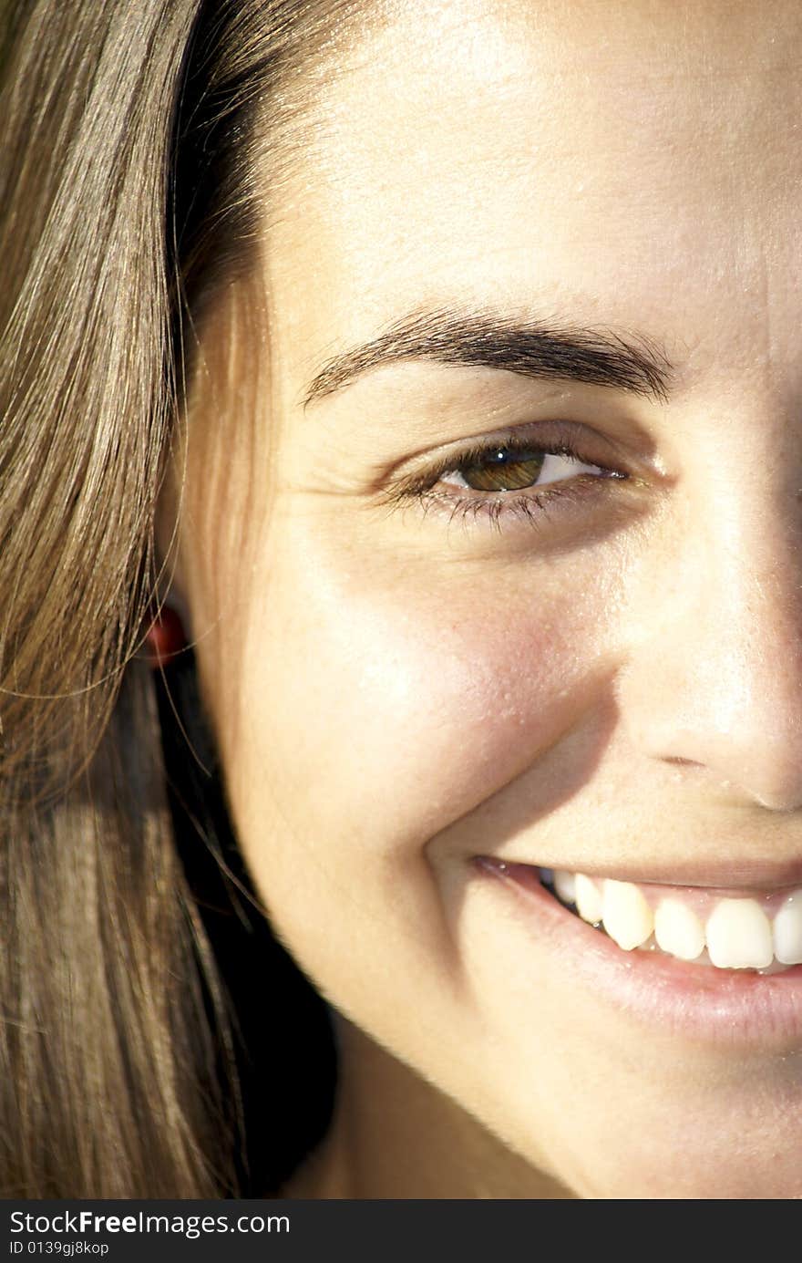 Young Girl Smiling Close Up